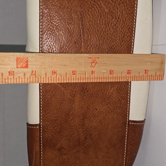 Dooney & Bourke Florentine Vacchetta Leather Double Pockets Tote - Picture 15 of 16